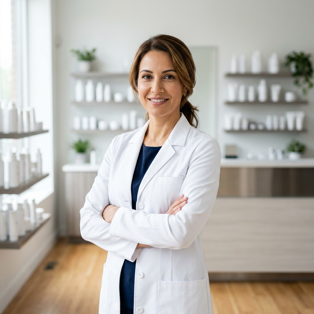 Profesional de cosmiatría en consultorio