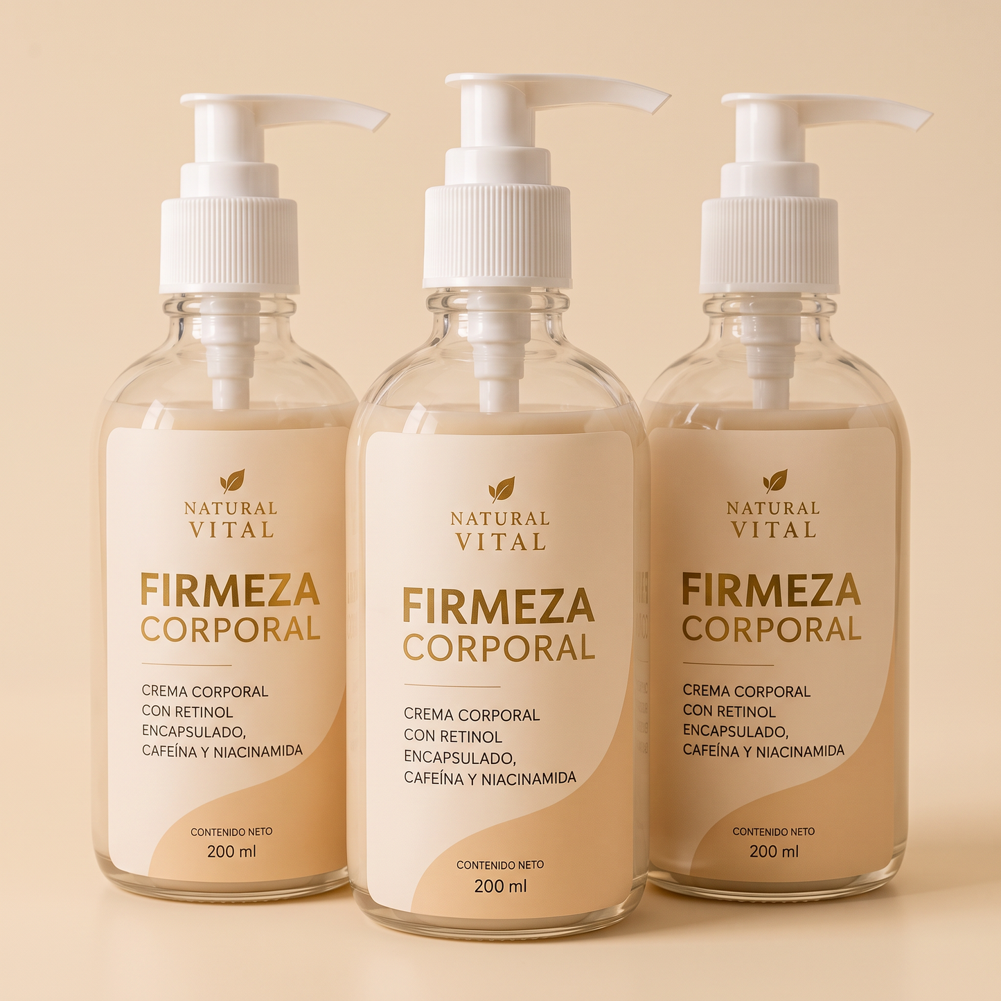 Pack de tres frascos de Firmeza Corporal de 200 ml