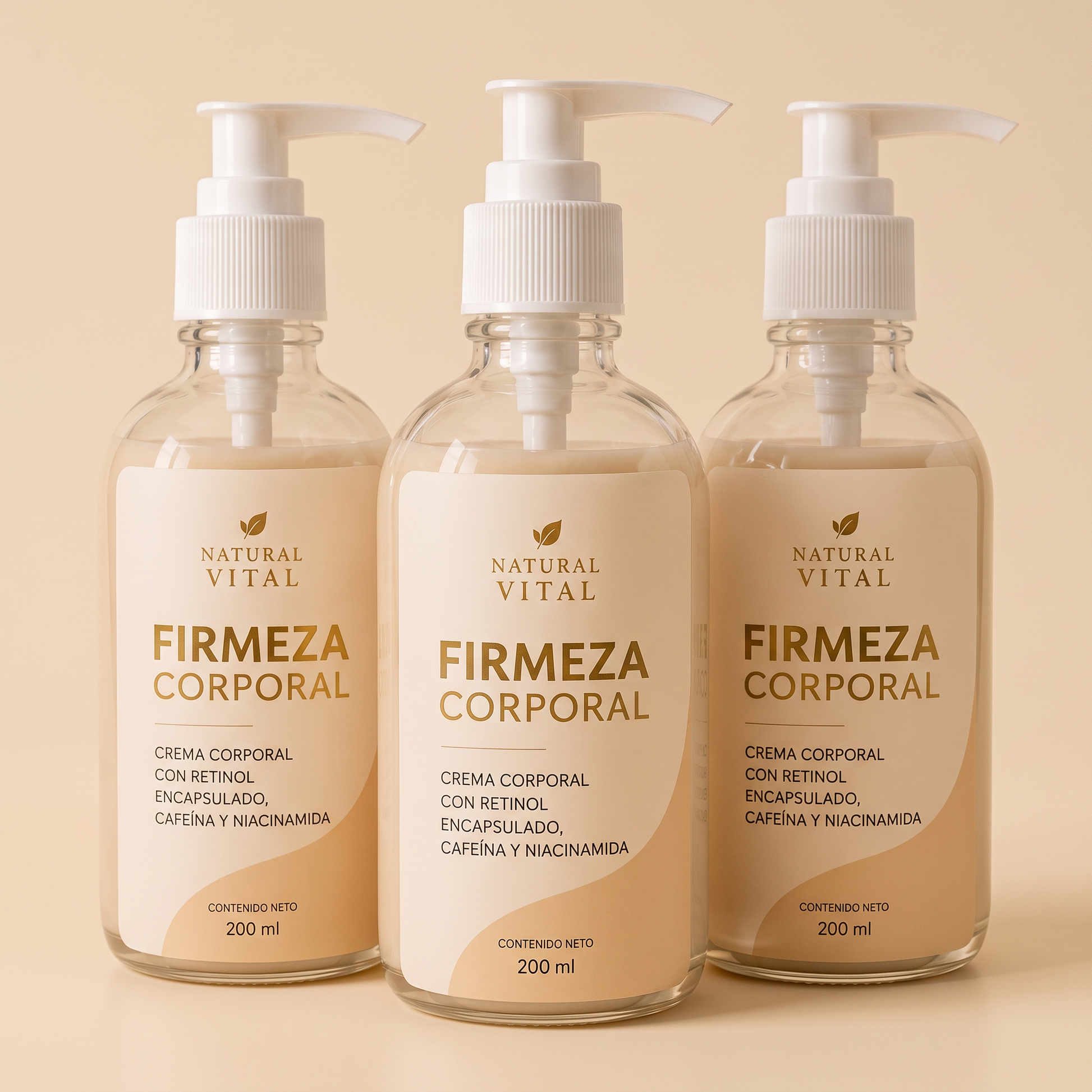 Pack de tres frascos de Firmeza Corporal de 200 ml