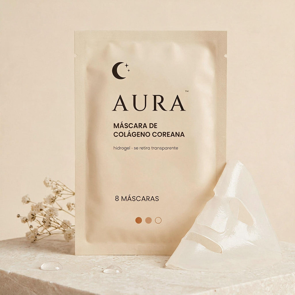 AURA máscaras — sobre y máscara