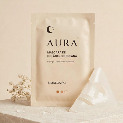 AURA máscaras — sobre y máscara