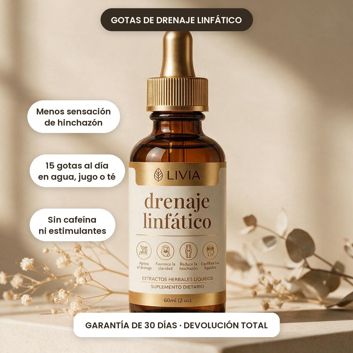 LIVIA™ — Gotas de Drenaje Linfático