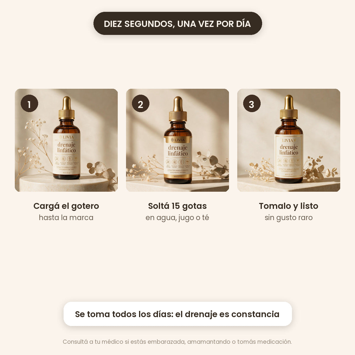 LIVIA™ — Gotas de Drenaje Linfático