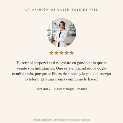 Opinion de una cosmetologa sobre el retinol corporal