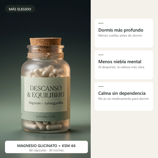 Descanso & Equilibrio™ — Magnesio + Ashwagandha