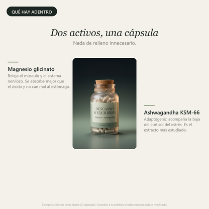 Descanso & Equilibrio™ — Magnesio + Ashwagandha